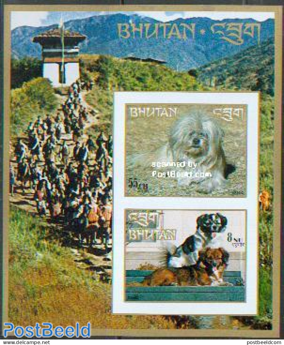 Bhutan 1972 Dogs S/s Imperforated, Mint NH, Nature - Dogs - Bhoutan