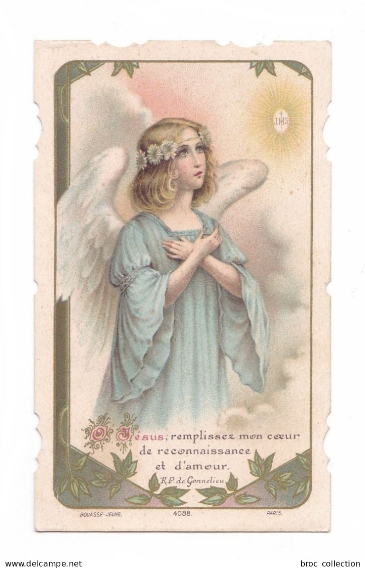 Moulins-sur-Yèvre, 1re Communion D'Hortense Soumard, 1922, Ange, Cit. R. P. De Gonnelieu, éd. Bouasse-jeune 4088 - Devotion Images