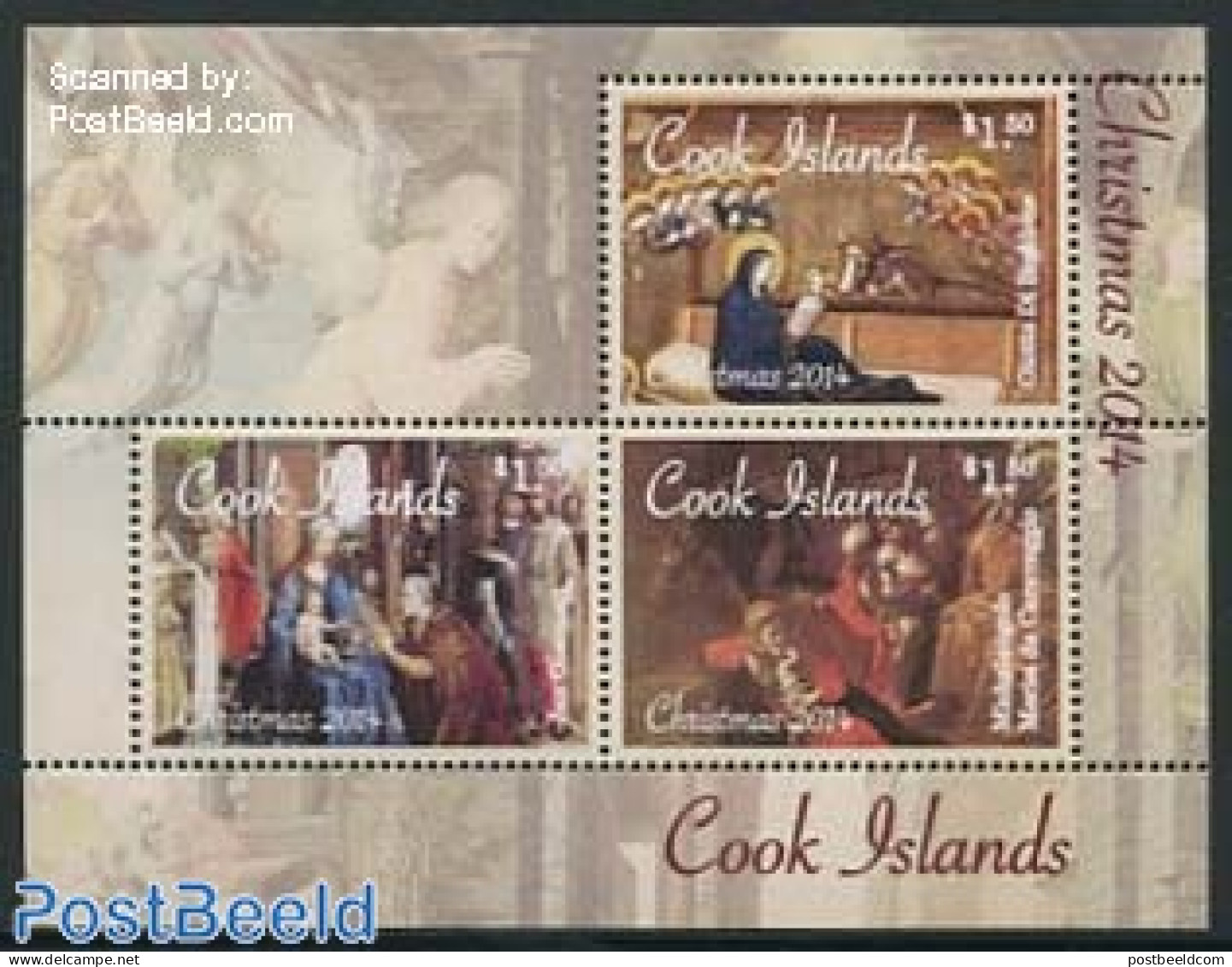 Cook Islands 2014 Christmas S/s, Mint NH, Religion - Christmas - Christmas