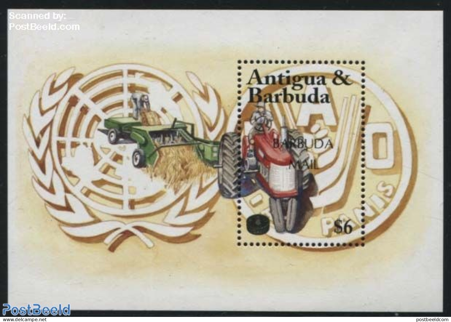 Barbuda 1997 50 Years FAO S/s, Mint NH, Health - Various - Agriculture - Landwirtschaft