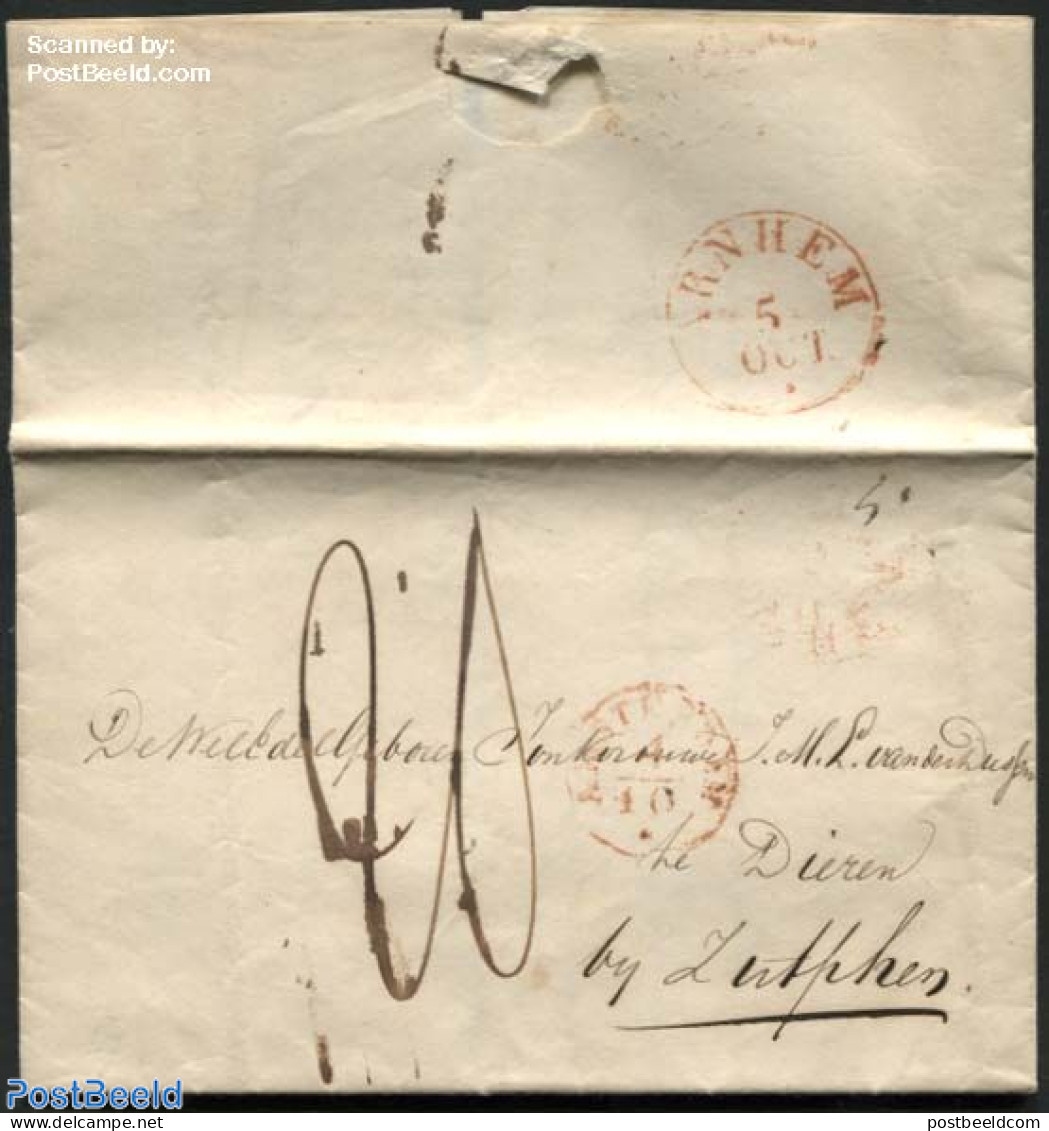 Netherlands 1847 Letter From Amsterdam To Dieren, Postal History - ...-1852 Préphilatélie
