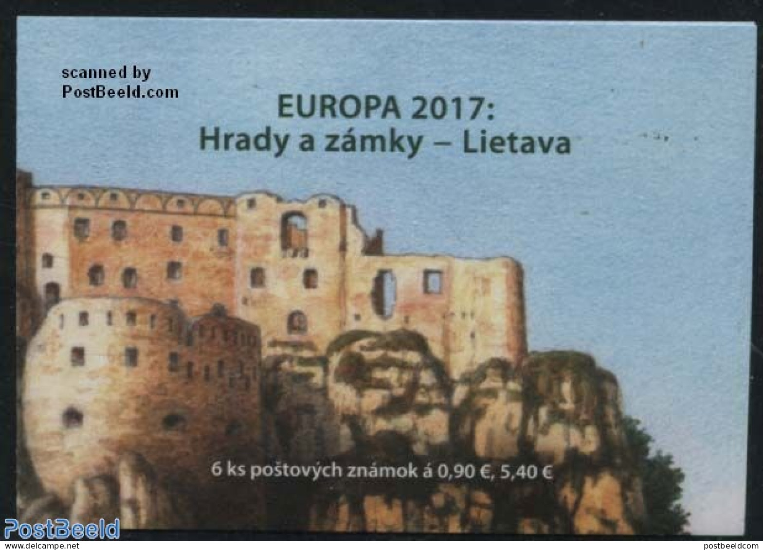 Slovakia 2017 Europa, Castles S-a Booklet, Mint NH, History - Europa (cept) - Stamp Booklets - Art - Castles & Fortifi.. - Ongebruikt