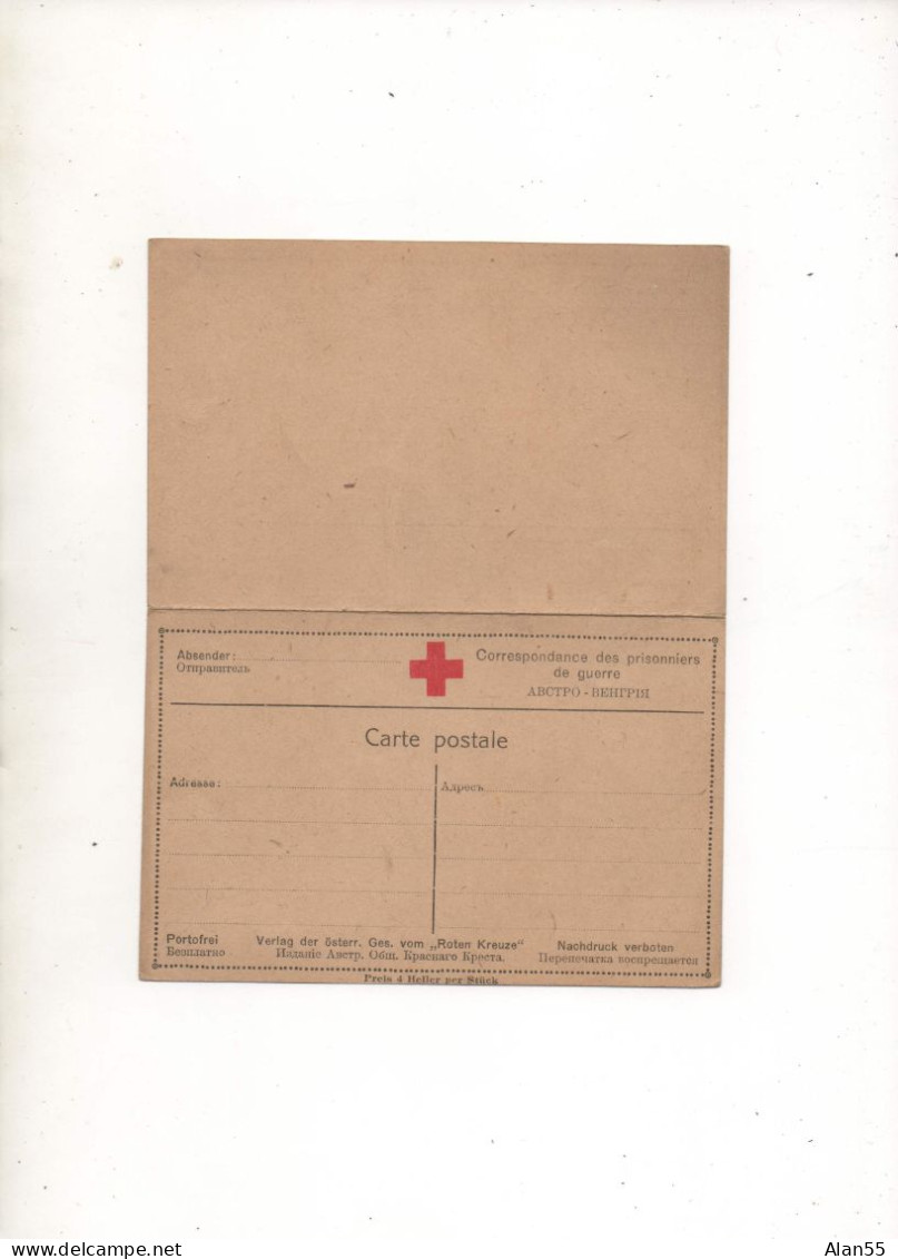 AUTRICHE-HONGRIE,1914, CARTE AVEC REPONSE, NEUVE,  CORRESPONDANCE PRISONNIER DE GUERRE - Lettres & Documents