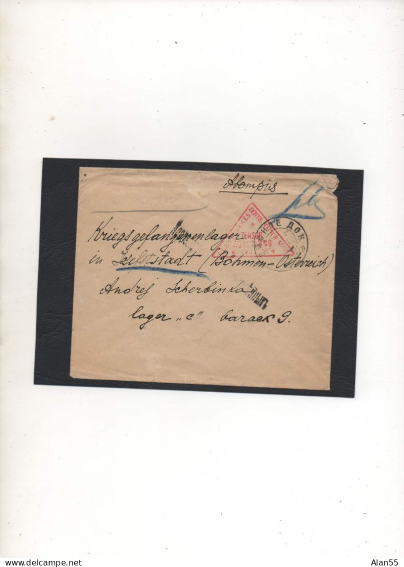 AUTRICHE-HONGRIE,1915,  CORRESPONDANCE PRISONNIER DE GUERRE AUTRICHIEN, RUSSIE, CENSURES - Storia Postale