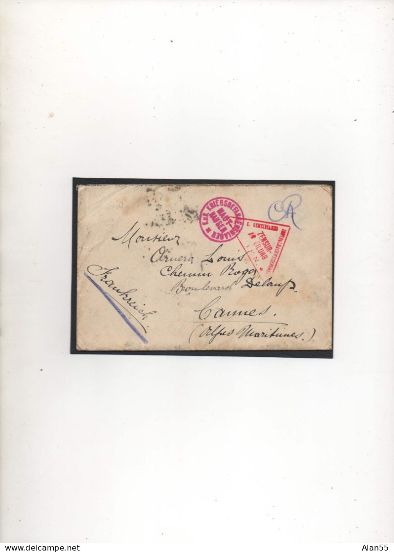 AUTRICHE-HONGRIE,1915, LETTRE AVEC CORRESPONDANCE PRISONNIER DE GUERRE FRANCAIS, MAUTHAUSEN, VIA FRANCE, CENSURE - Cartas & Documentos