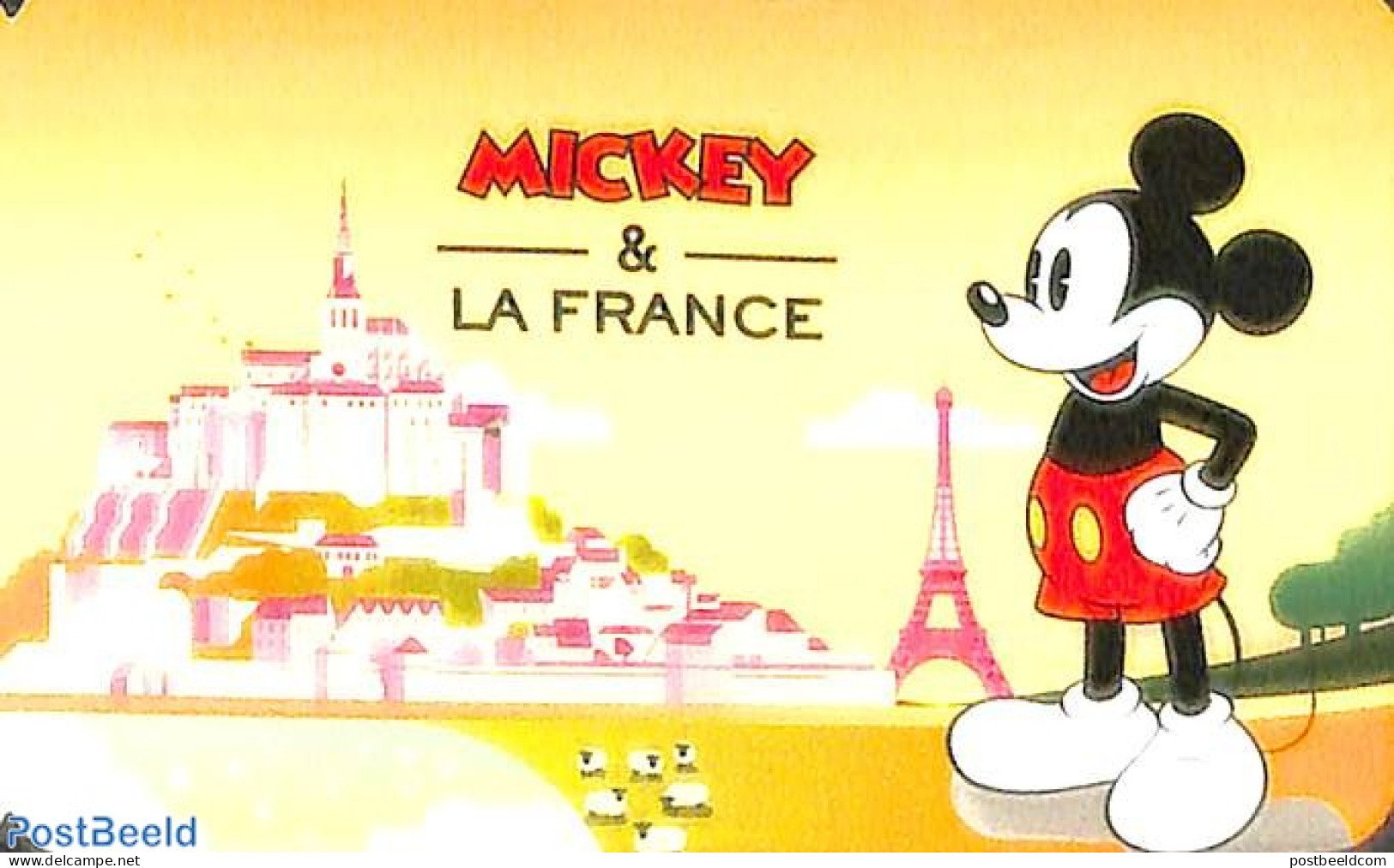 France 2018 Mickey & La France 12v S-a In Foil Booklet, Mint NH, Transport - Various - Cableways - Tourism - Art - Dis.. - Ongebruikt