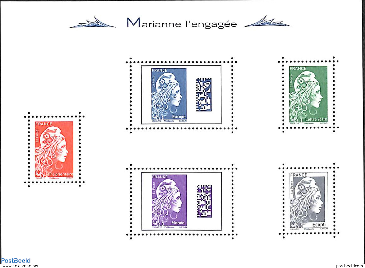 France 2018 Marianne Definitives S/s, Mint NH - Neufs