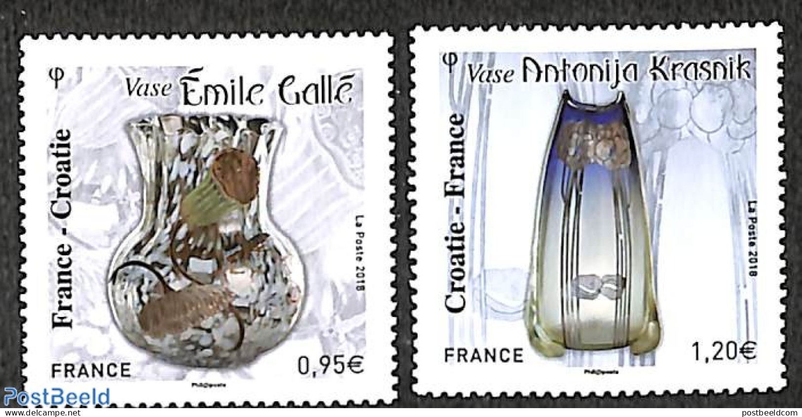 France 2018 Joint Issue With Croatia 2v, Mint NH, Various - Joint Issues - Art - Ceramics - Neufs