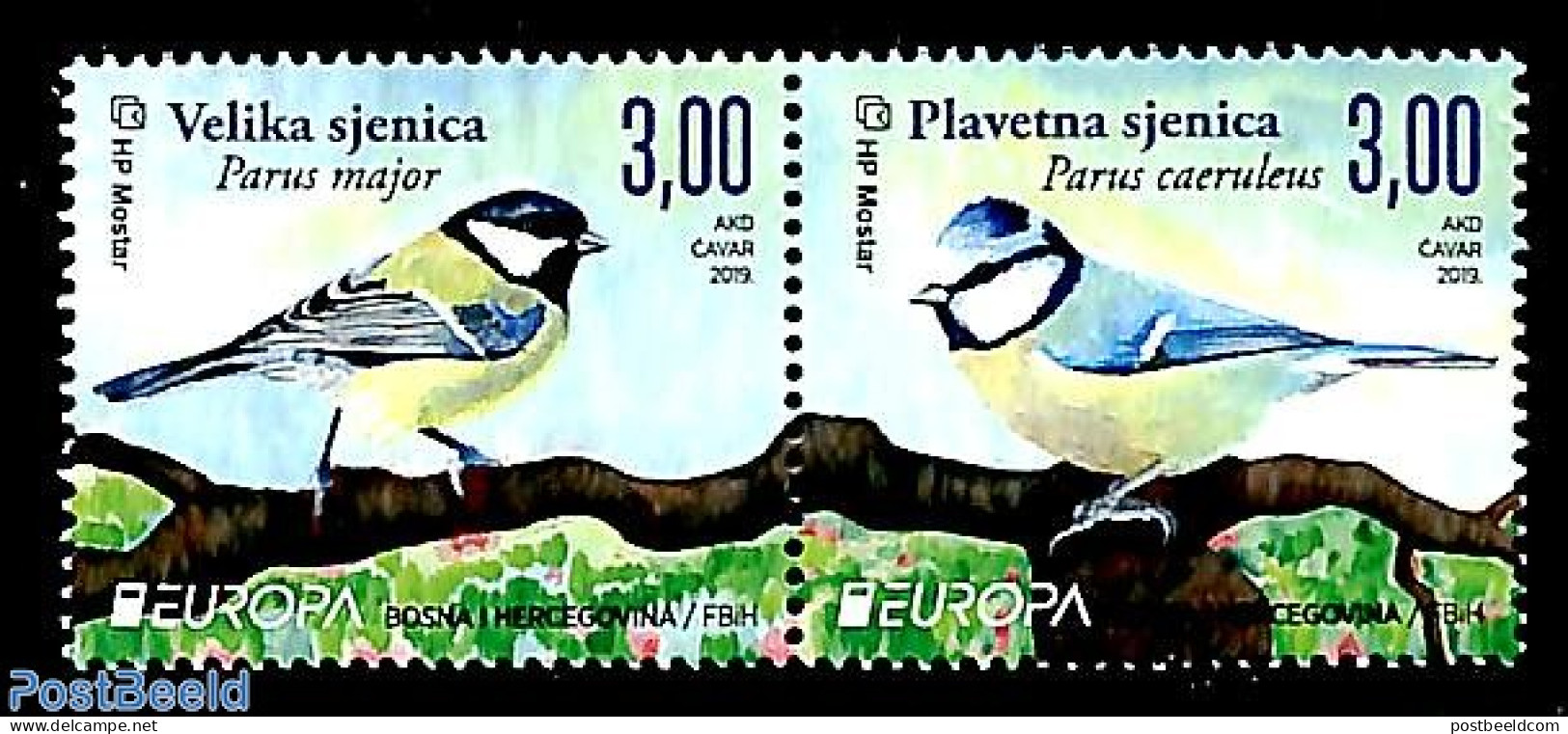 Bosnia Herzegovina - Croatic Adm. 2019 Europa, Birds 2v [:], Mint NH, History - Nature - Europa (cept) - Birds - Bosnia And Herzegovina
