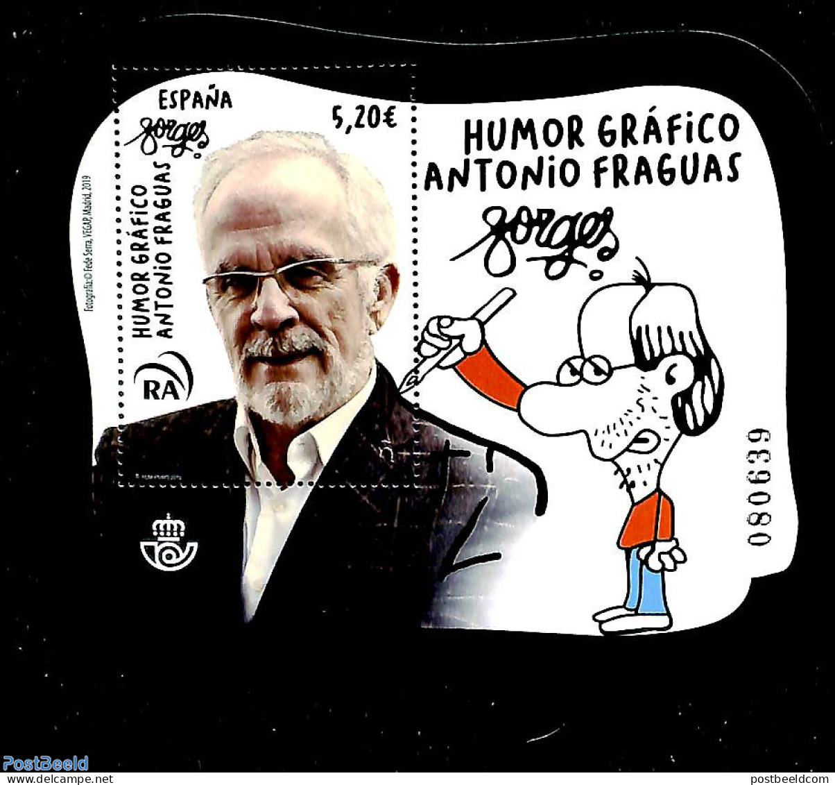 Spain 2019 Antonio Fraguas S/s, Mint NH, Art - Comics (except Disney) - Ungebraucht