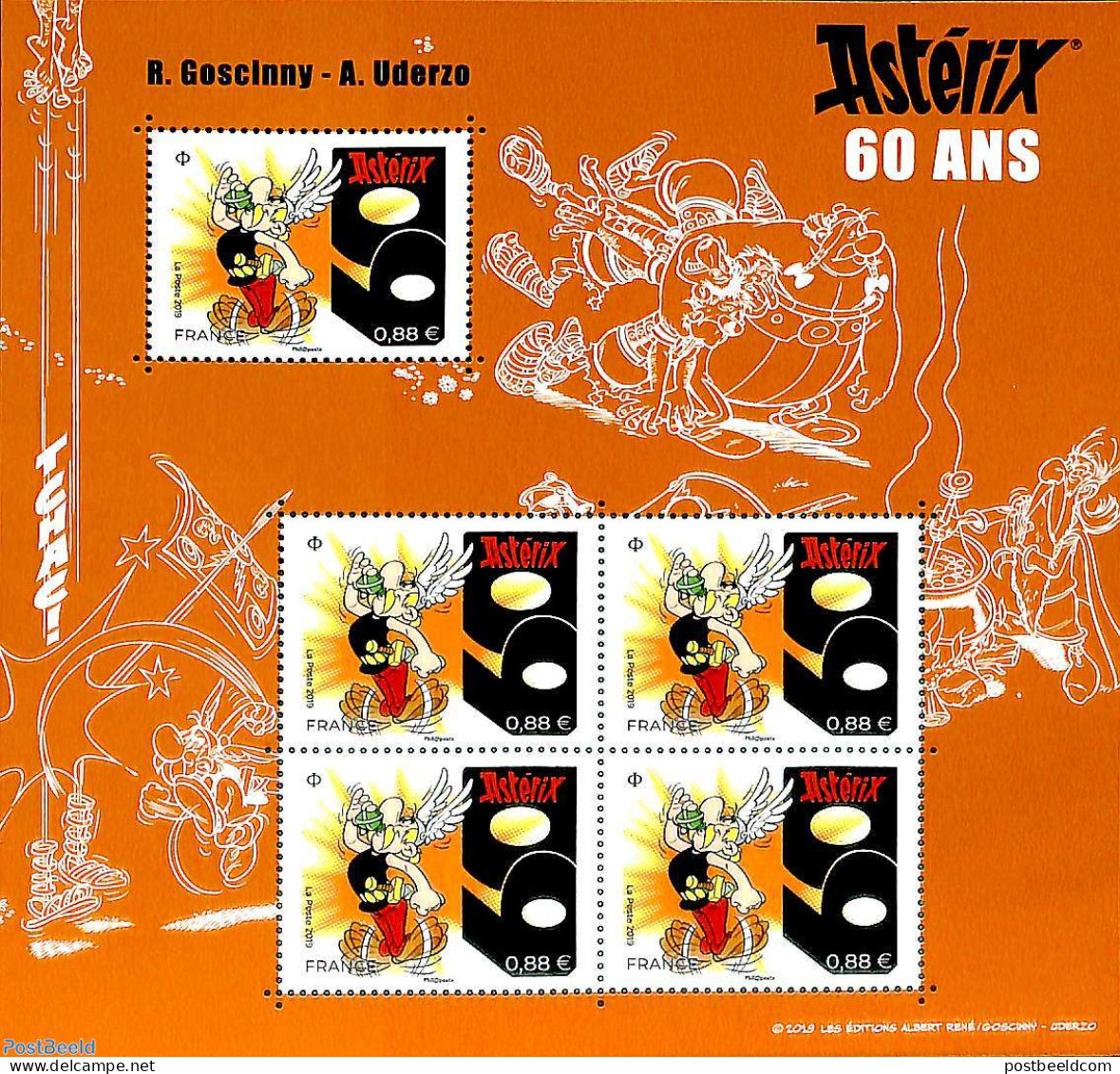 France 2019 Asterix M/s, Mint NH, Art - Comics (except Disney) - Unused Stamps