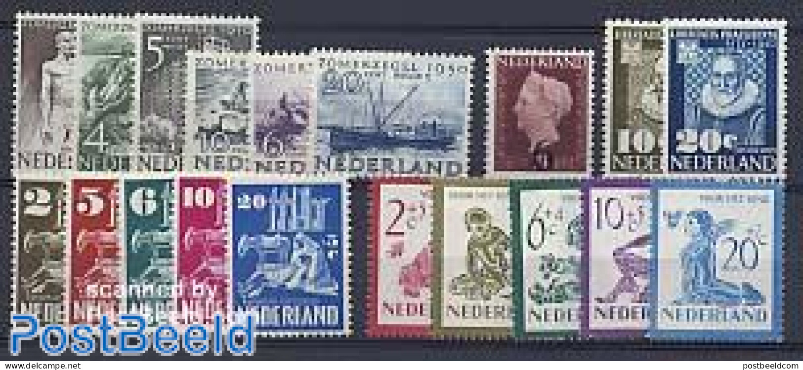 Netherlands 1950 Yearset 1950 (19v), Unused (hinged), Various - Yearsets (by Country) - Ongebruikt