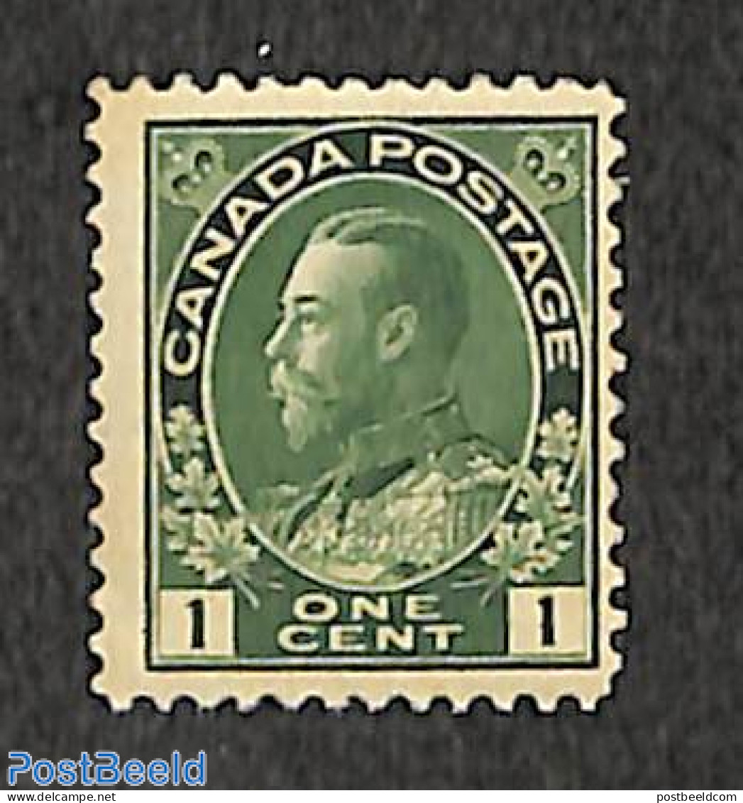 Canada 1911 1c, Green, Stamp Out Of Set, Mint NH - Neufs