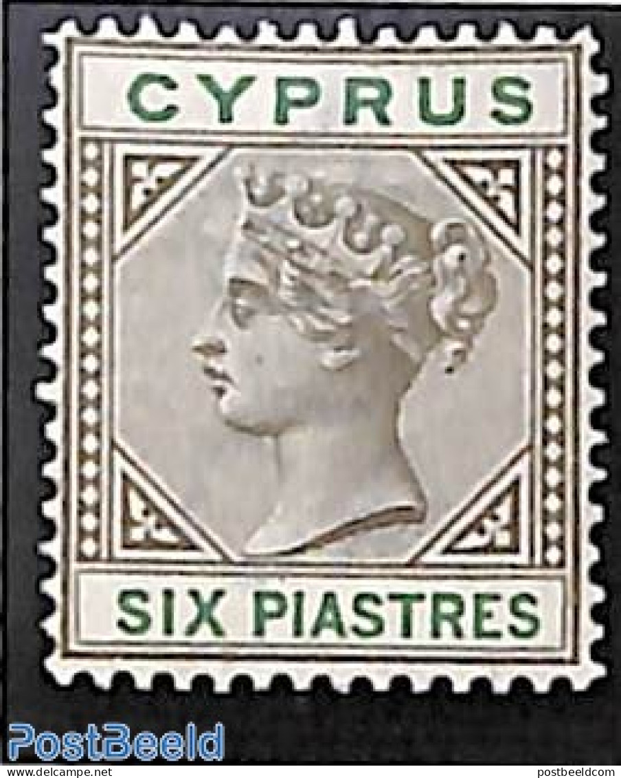 Cyprus 1894 6Pia, Stamp Out Of Set, Unused (hinged) - Unused Stamps