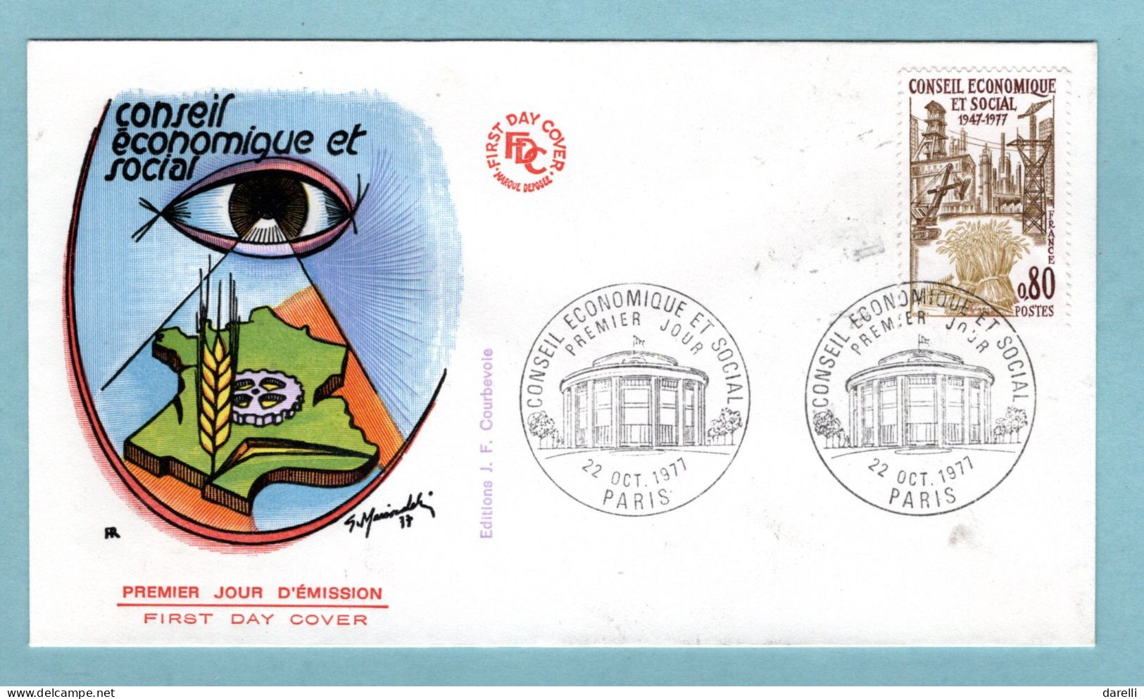 FDC France 1977 - Conseil économique Et Social - YT 1957 - Paris - 1970-1979