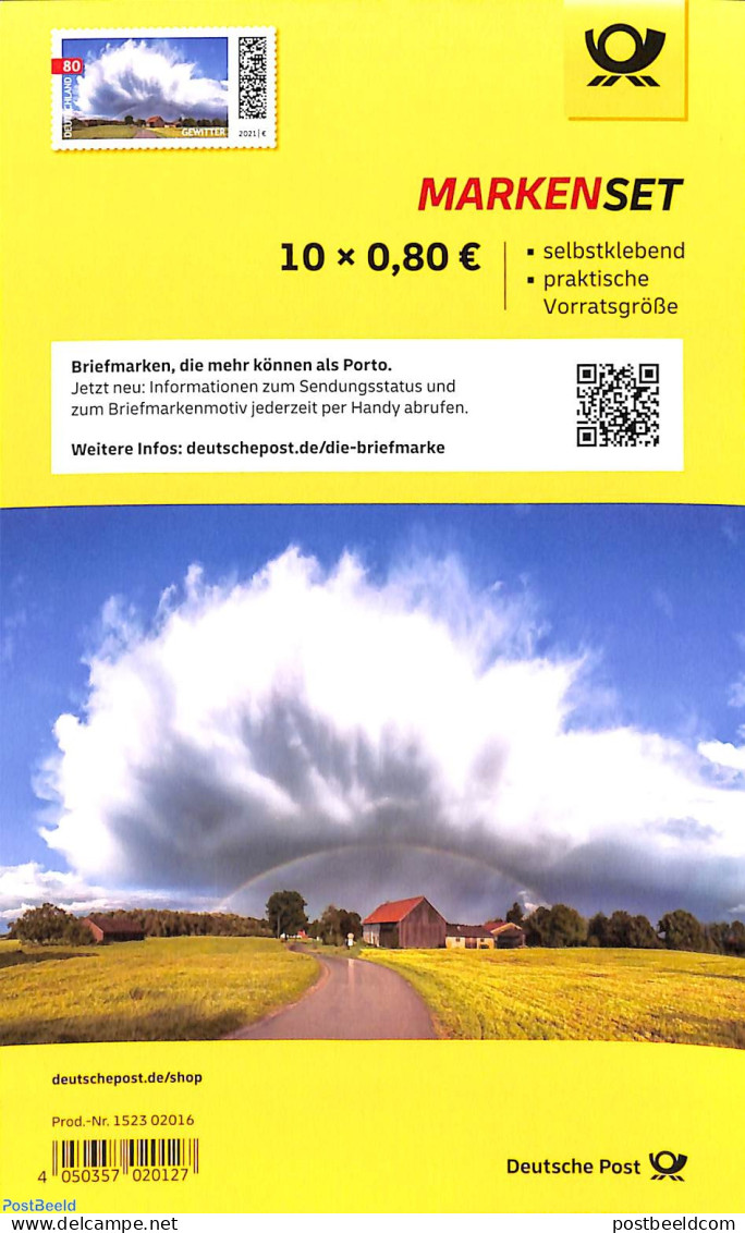 Germany, Federal Republic 2021 Weather Foil Booklet S-a, Mint NH, Science - Meteorology - Ungebraucht