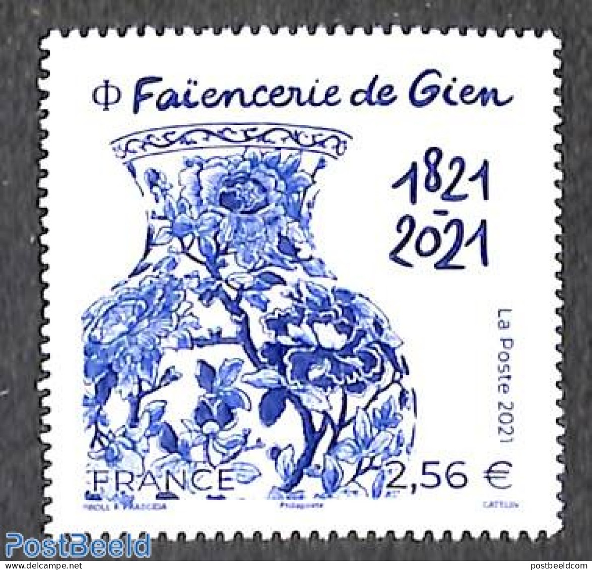 France 2021 Pottery From Gien 1v, Mint NH, Art - Ceramics - Neufs