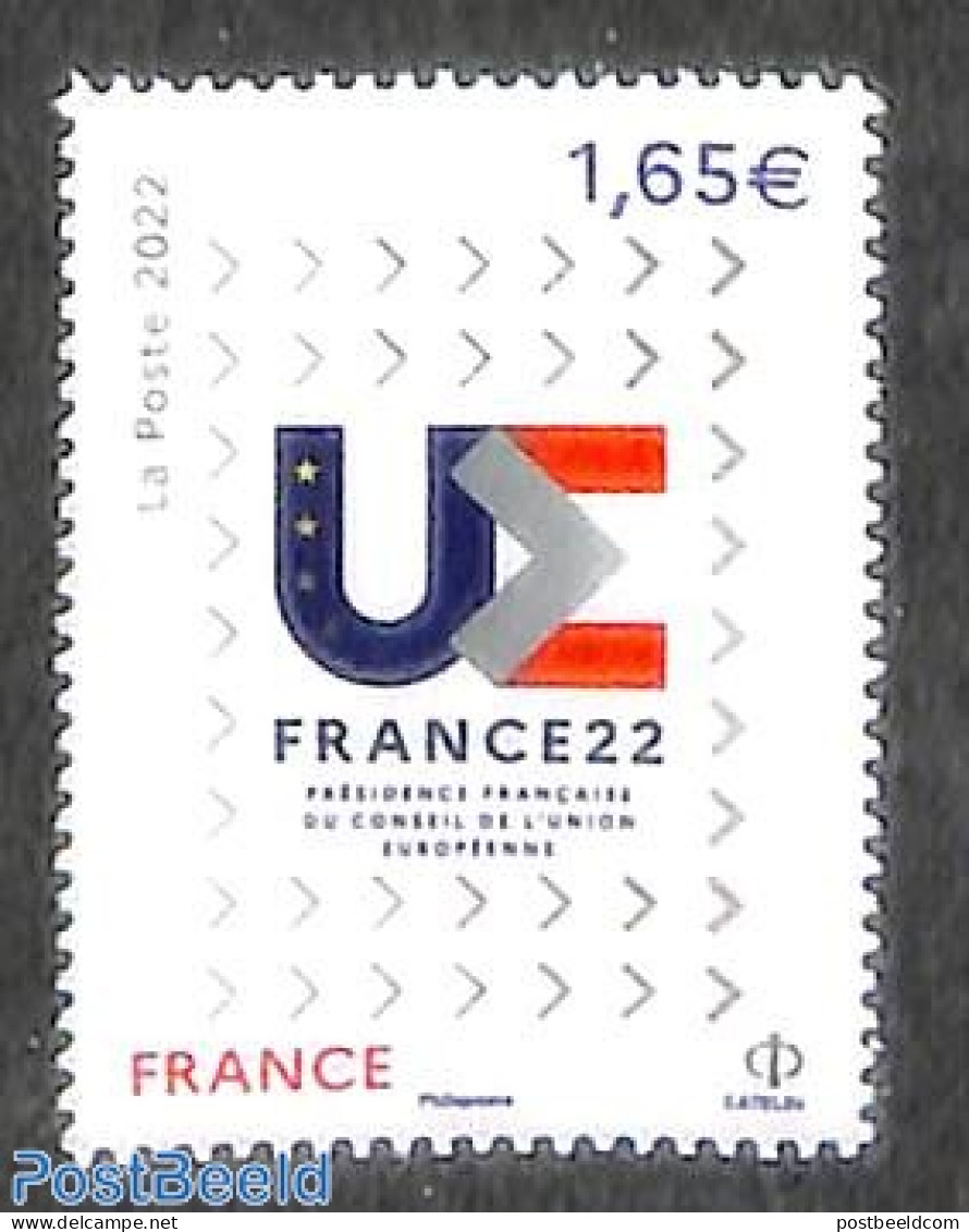 France 2022 European Council Chairmanship 1v, Mint NH, History - Europa Hang-on Issues - Unused Stamps