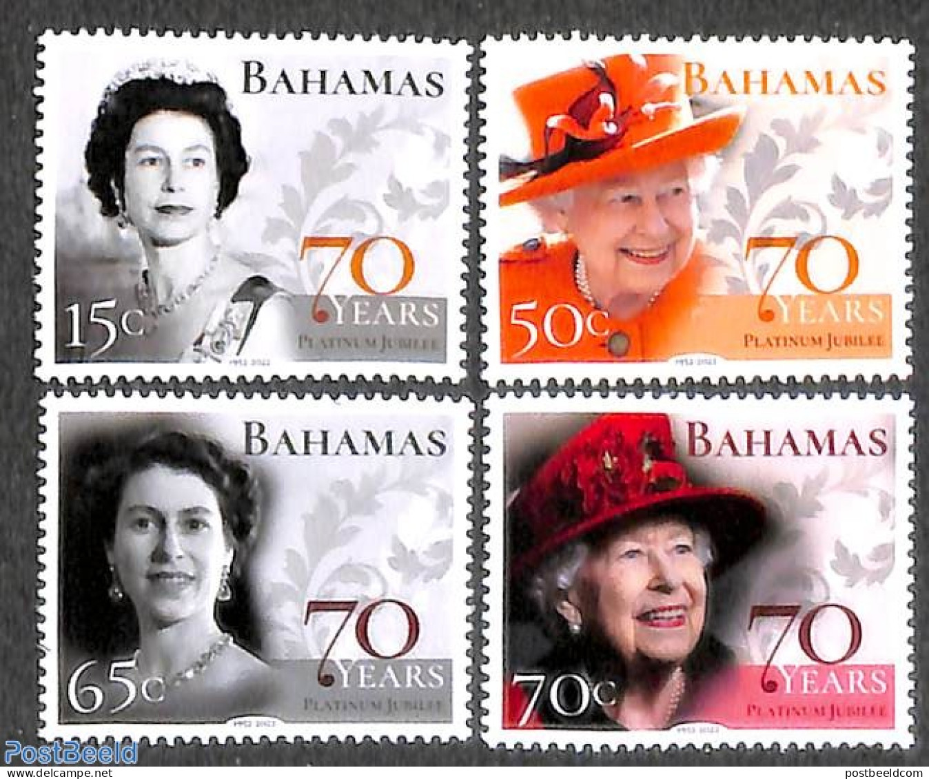 Bahamas 2022 Queen Elizabeth II, Platinum Jubilee 4v, Mint NH, History - Kings & Queens (Royalty) - Familles Royales