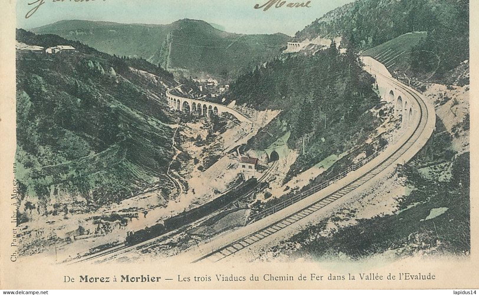 AY 559 /    CPA     DE MOREZ A MORBIER    (39) LES TROIS VIADUCS DU CHEMIN DE FER - Morez