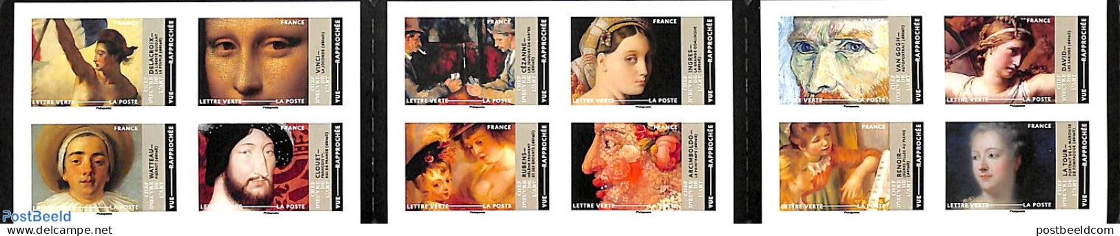 France 2022 Chefs D'Oeuvre De L'art 12v In Booklet S-a, Mint NH, Stamp Booklets - Art - Leonardo Da Vinci - Paintings .. - Ungebraucht