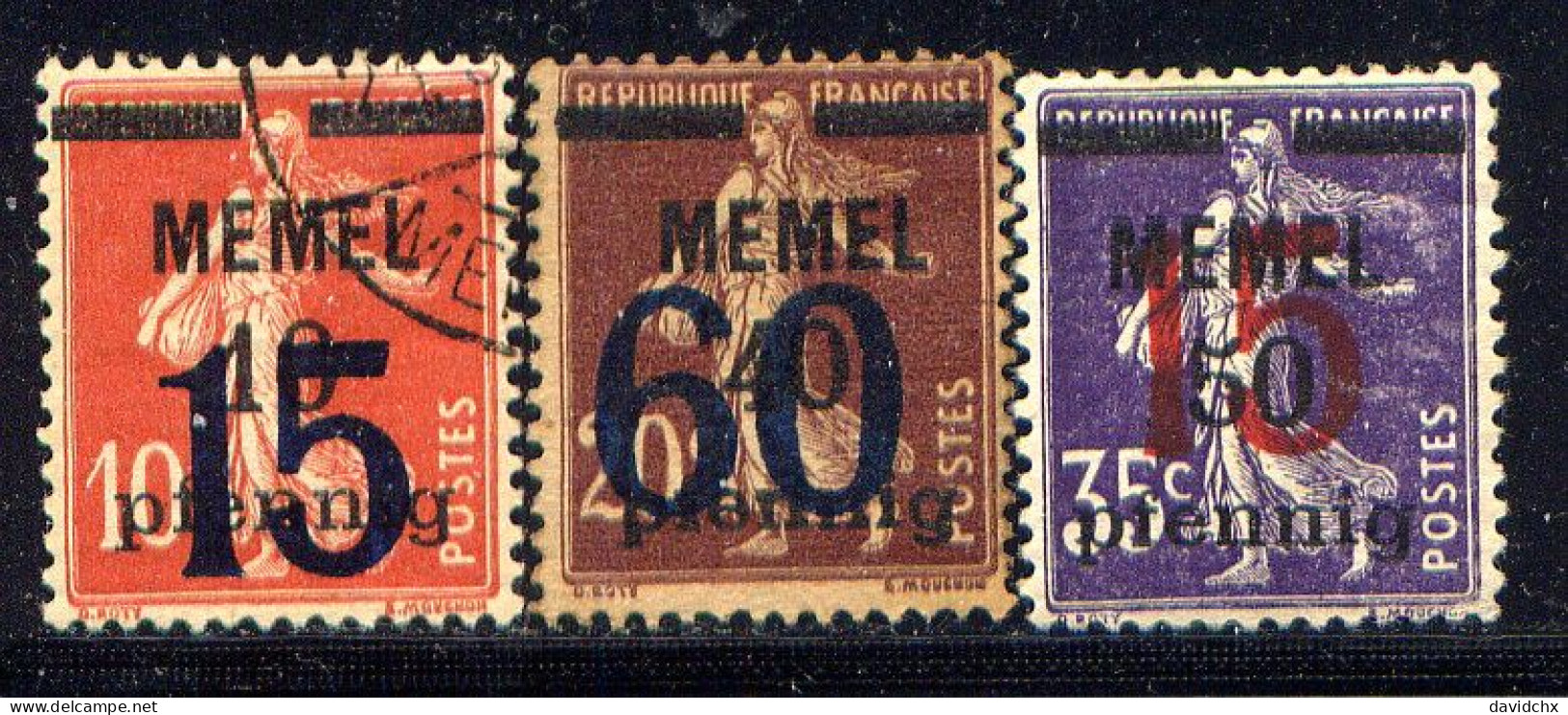 MEMEL, NO.'S 43(U) AND 45-46, MH - Europe (Other)
