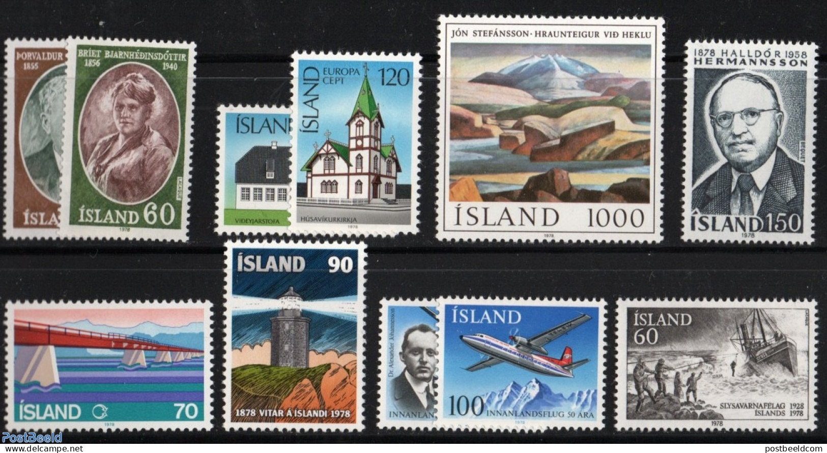 Iceland 1978 Yearset 1978 (11v), Mint NH, Various - Yearsets (by Country) - Unused Stamps