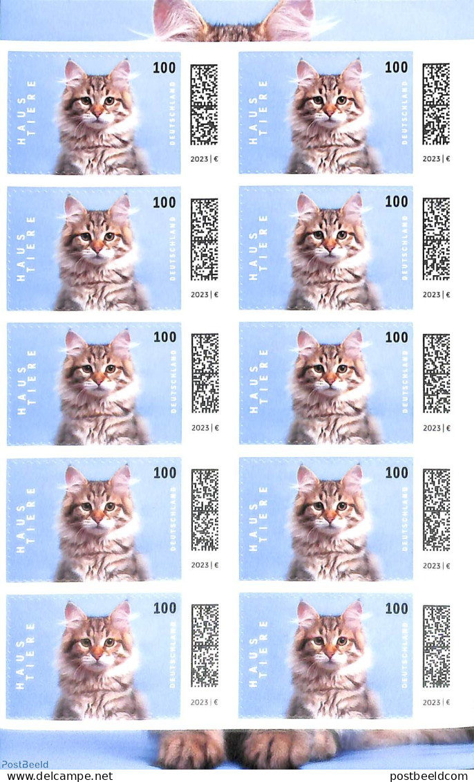 Germany, Federal Republic 2023 Cat Foil Booklet, Mint NH, Nature - Cats - Stamp Booklets - Ongebruikt