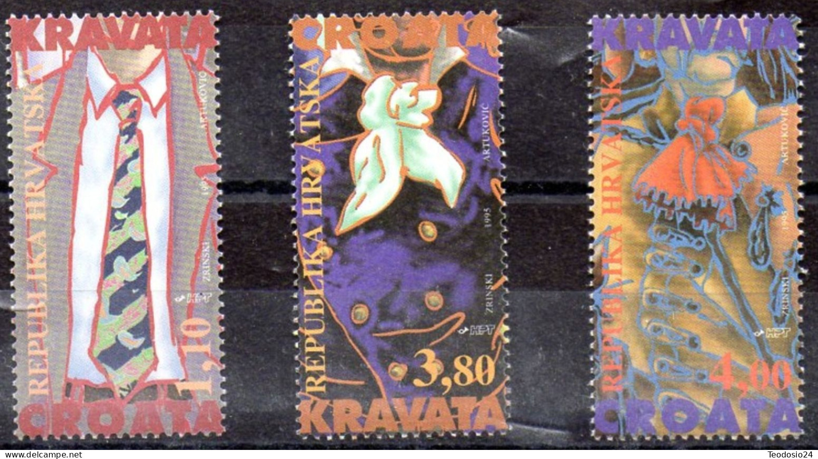 Croacia 1995 Yvert 275/77 ** - Kroatië