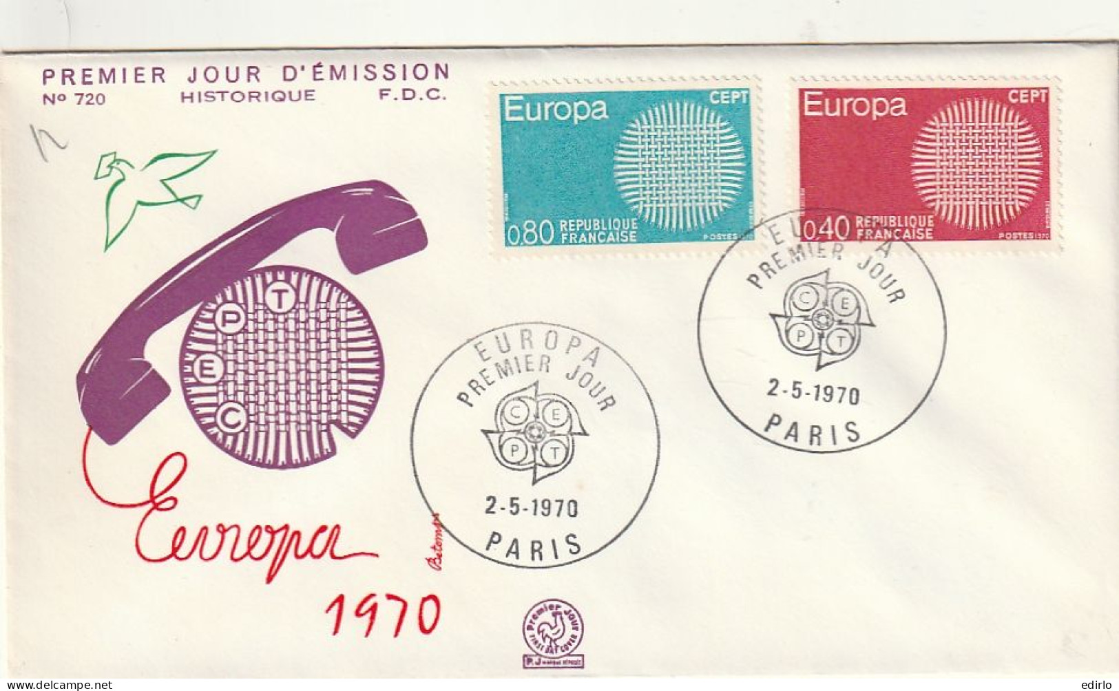 ///   FRANCE ///    PREMIER JOUR ---  Europa 1970 - 1970-1979