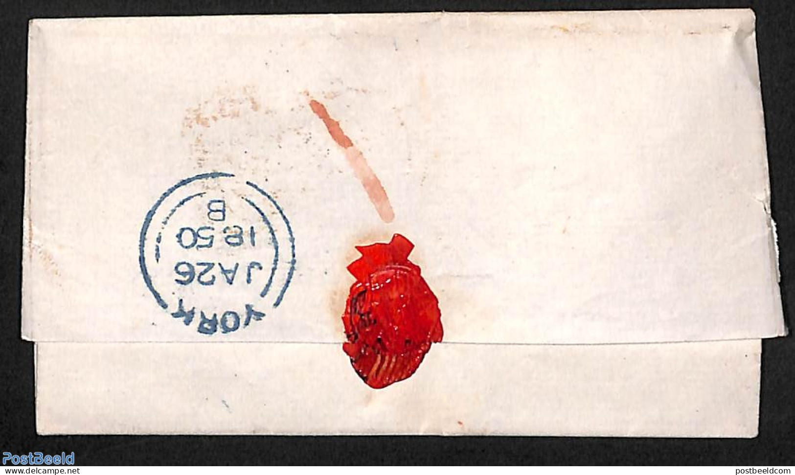 Great Britain 1850 Folding Letter From MACHESTER To York, Postal History - Brieven En Documenten
