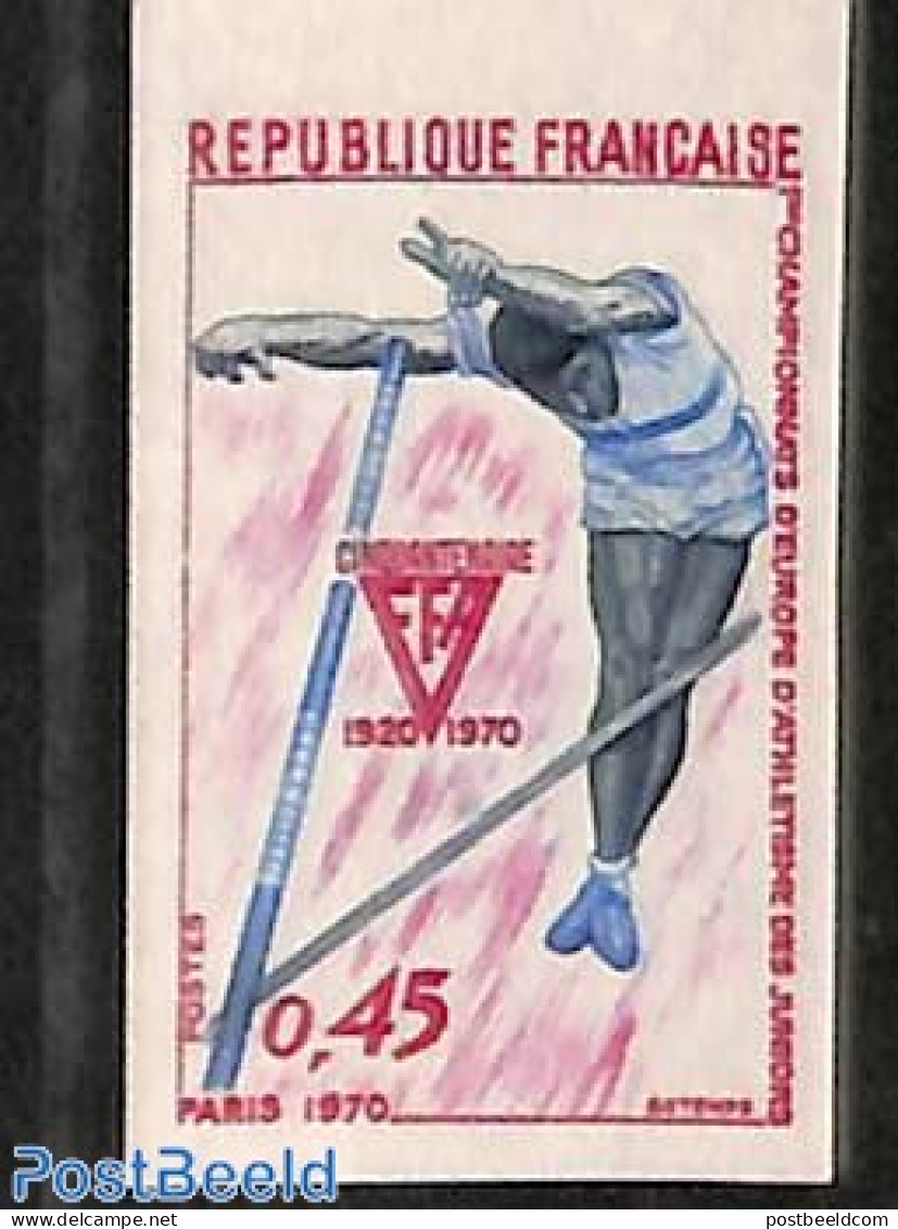 France 1970 European Athletics Games 1v, Imperforated, Mint NH, History - Sport - Europa Hang-on Issues - Athletics - .. - Unused Stamps