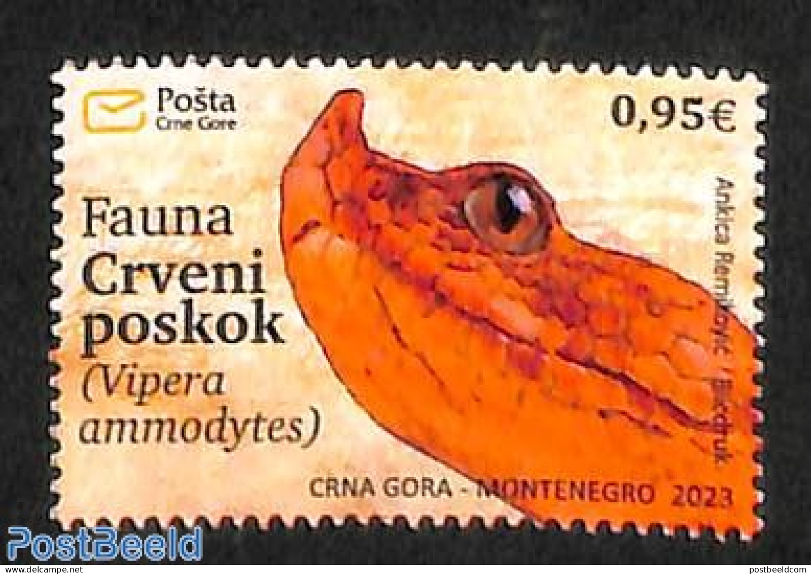 Montenegro 2023 Fauna 1v, Mint NH, Nature - Reptiles - Montenegro