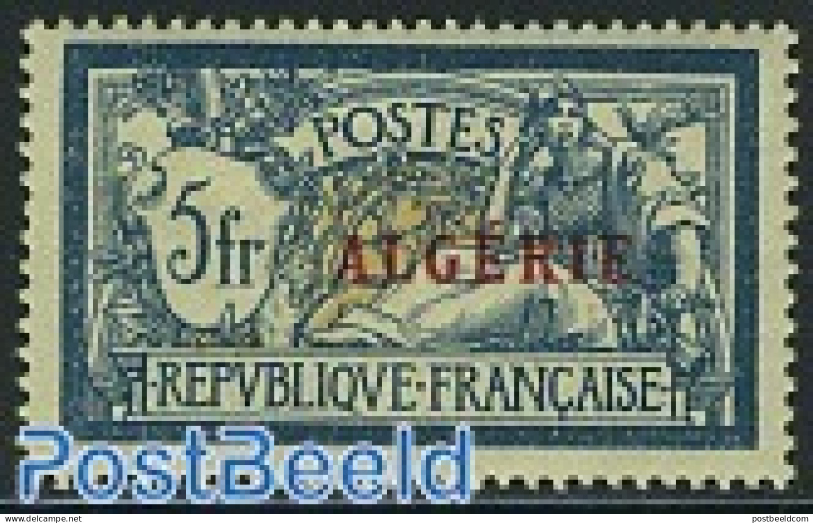 Algeria 1924 5F, Stamp Out Of Set, Unused (hinged) - Ungebraucht