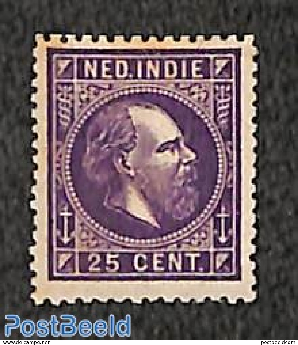 Netherlands Indies 1870 25c, Perf. 13.25:14, MNH, Original Gum With Tropical Stains, Mint NH - Other & Unclassified