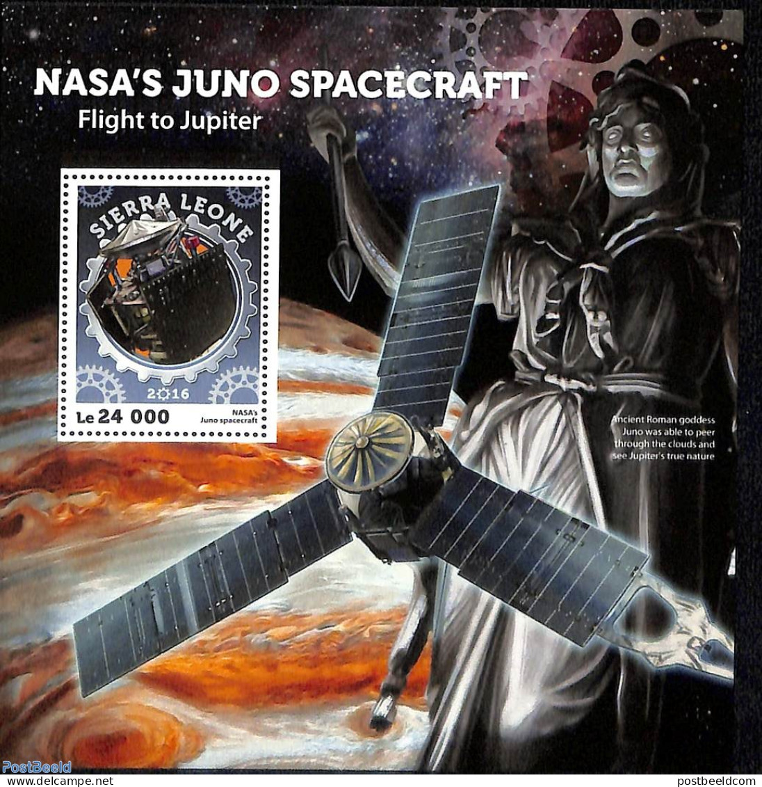 Sierra Leone 2016 Nasa's Juno Spacecraft , Mint NH, Transport - Space Exploration - Other & Unclassified