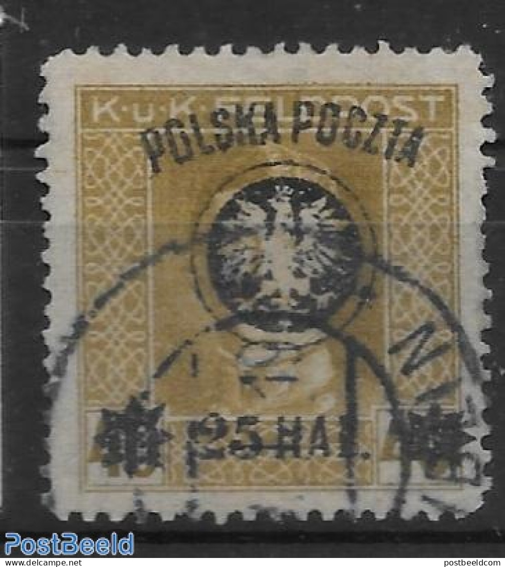 Poland 1918 Stamp Out Of Set. 1 V., Used Or CTO - Oblitérés