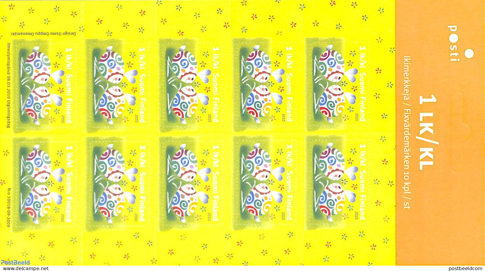 Finland 2010 Easter, Foil Sheet, Mint NH - Nuovi