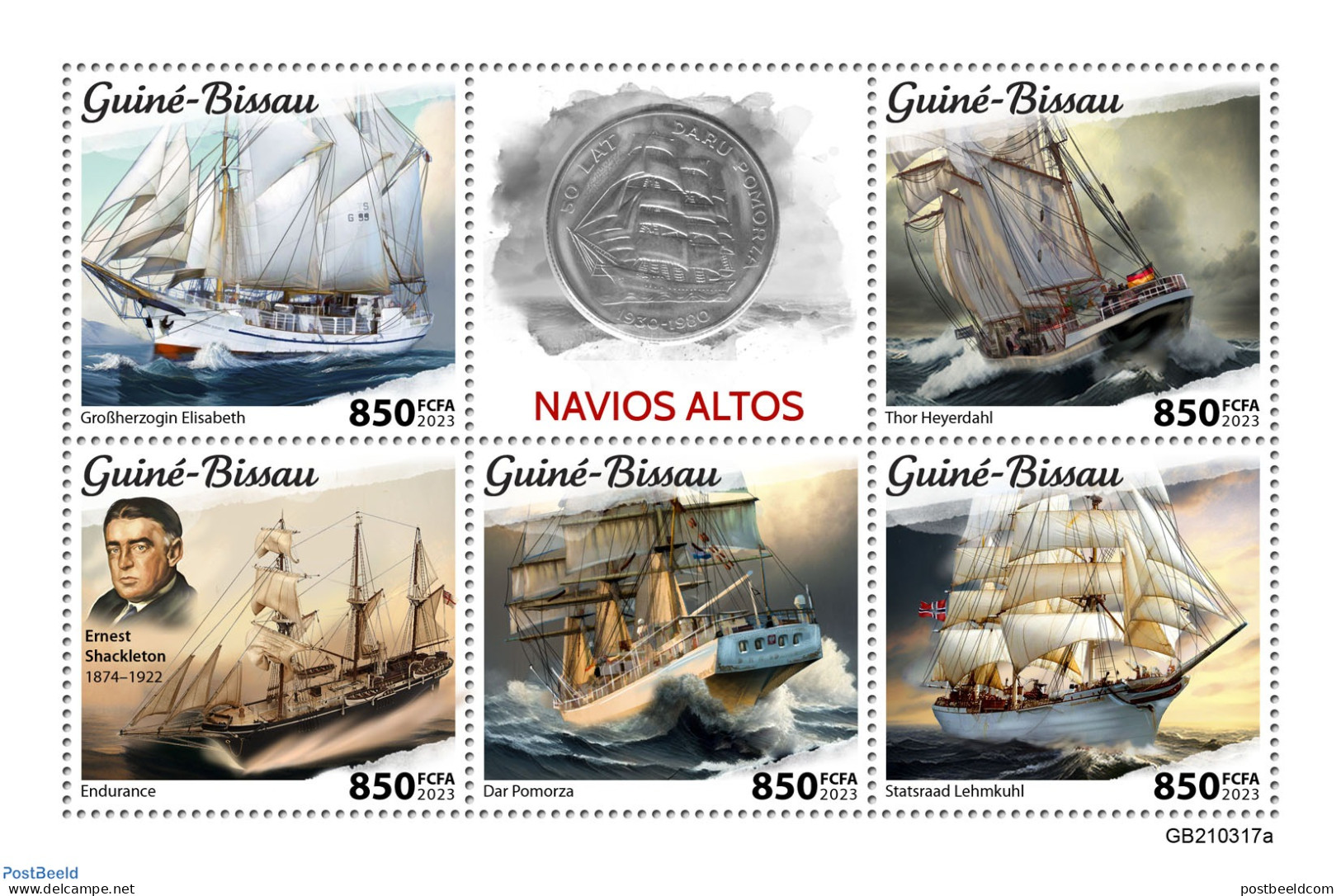 Guinea Bissau 2023 Tall Ships , Mint NH, Transport - Ships And Boats - Boten