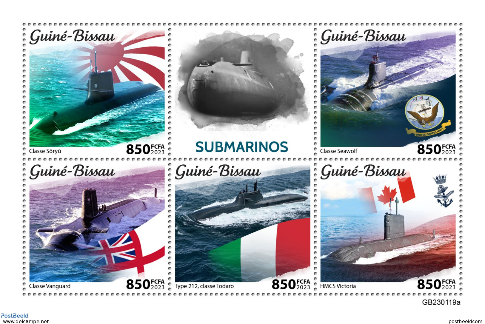 Guinea Bissau 2023 Submarines, Mint NH, Transport - Ships And Boats - Bateaux