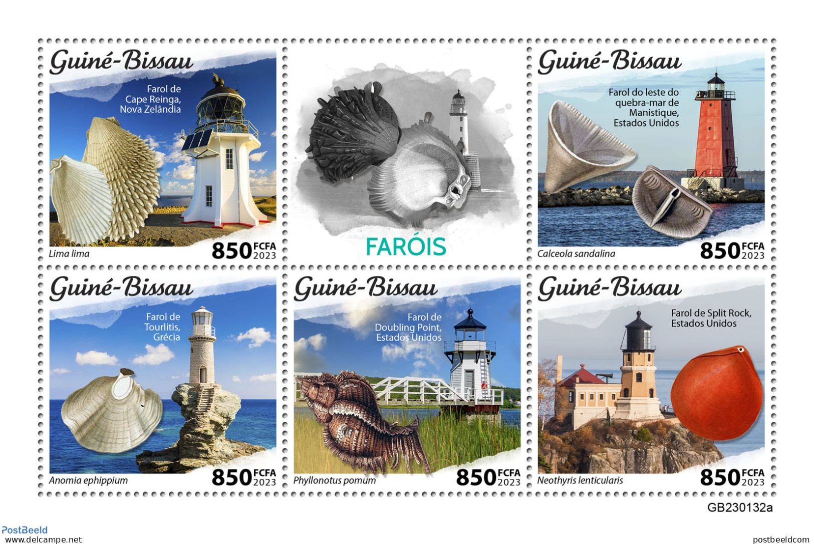 Guinea Bissau 2023 Lighthouses, Mint NH, Nature - Various - Shells & Crustaceans - Lighthouses & Safety At Sea - Vie Marine