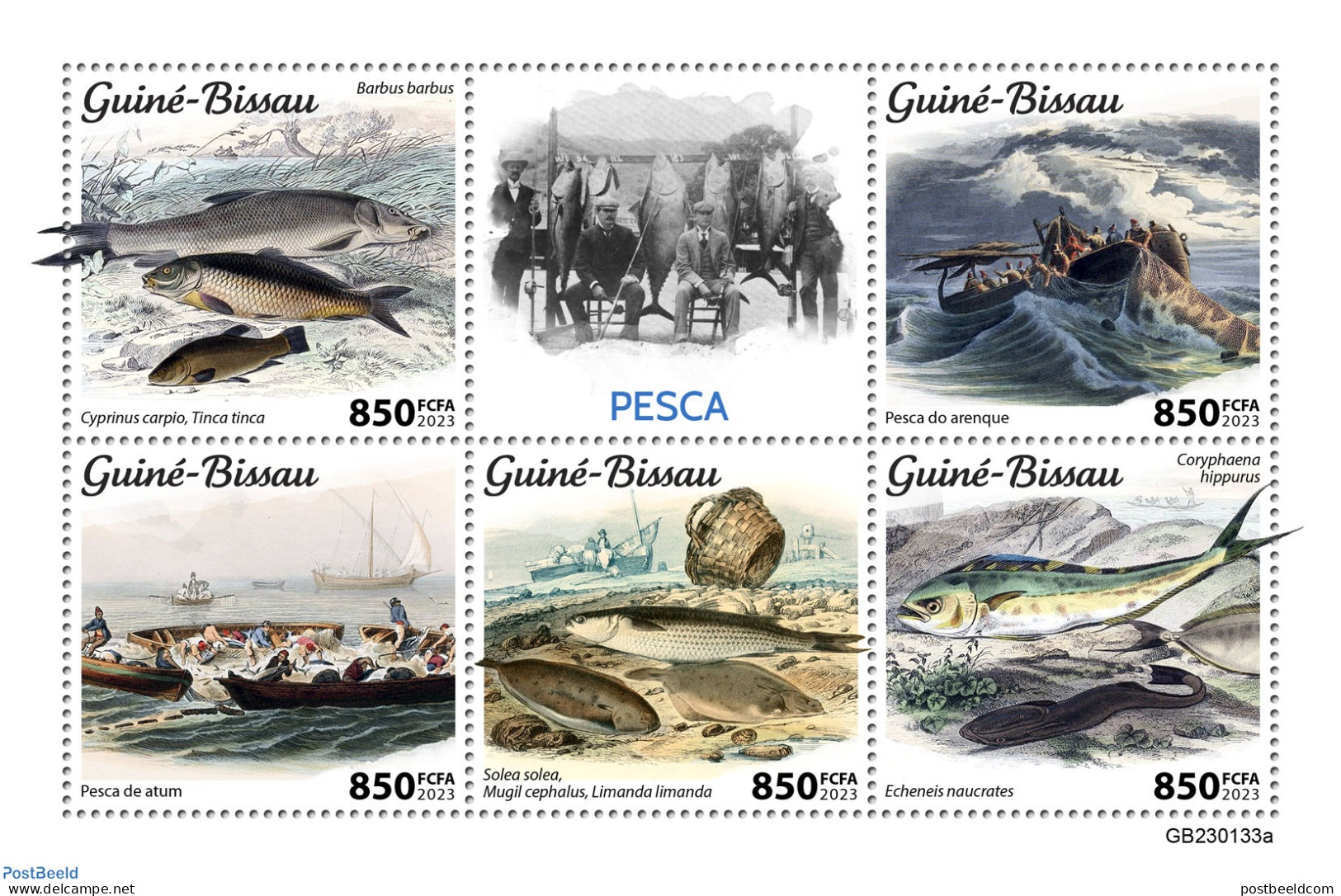 Guinea Bissau 2023 Fishes, Mint NH, Nature - Transport - Fish - Fishing - Ships And Boats - Fishes