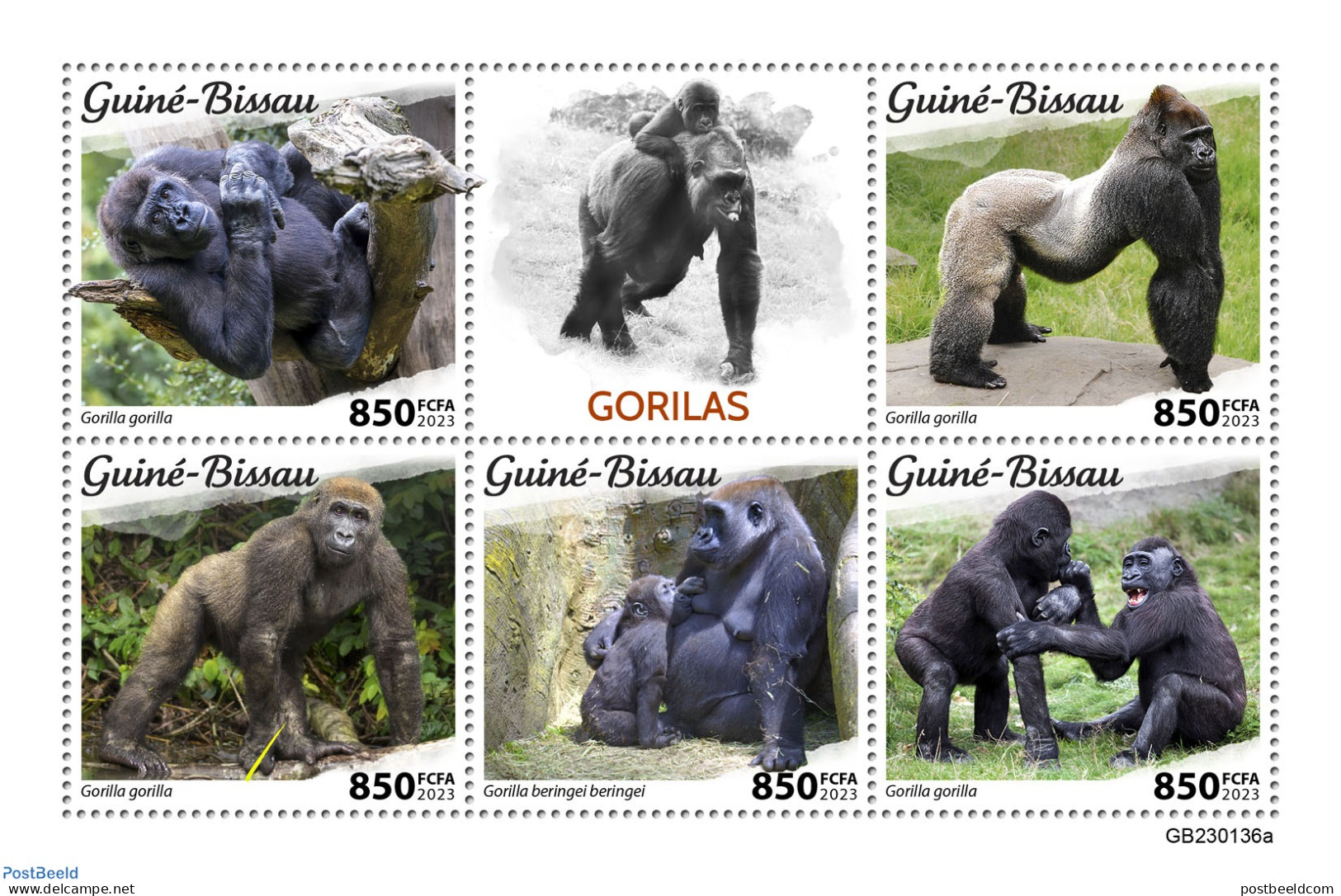 Guinea Bissau 2023 Gorillas, Mint NH, Nature - Monkeys - Guinée-Bissau