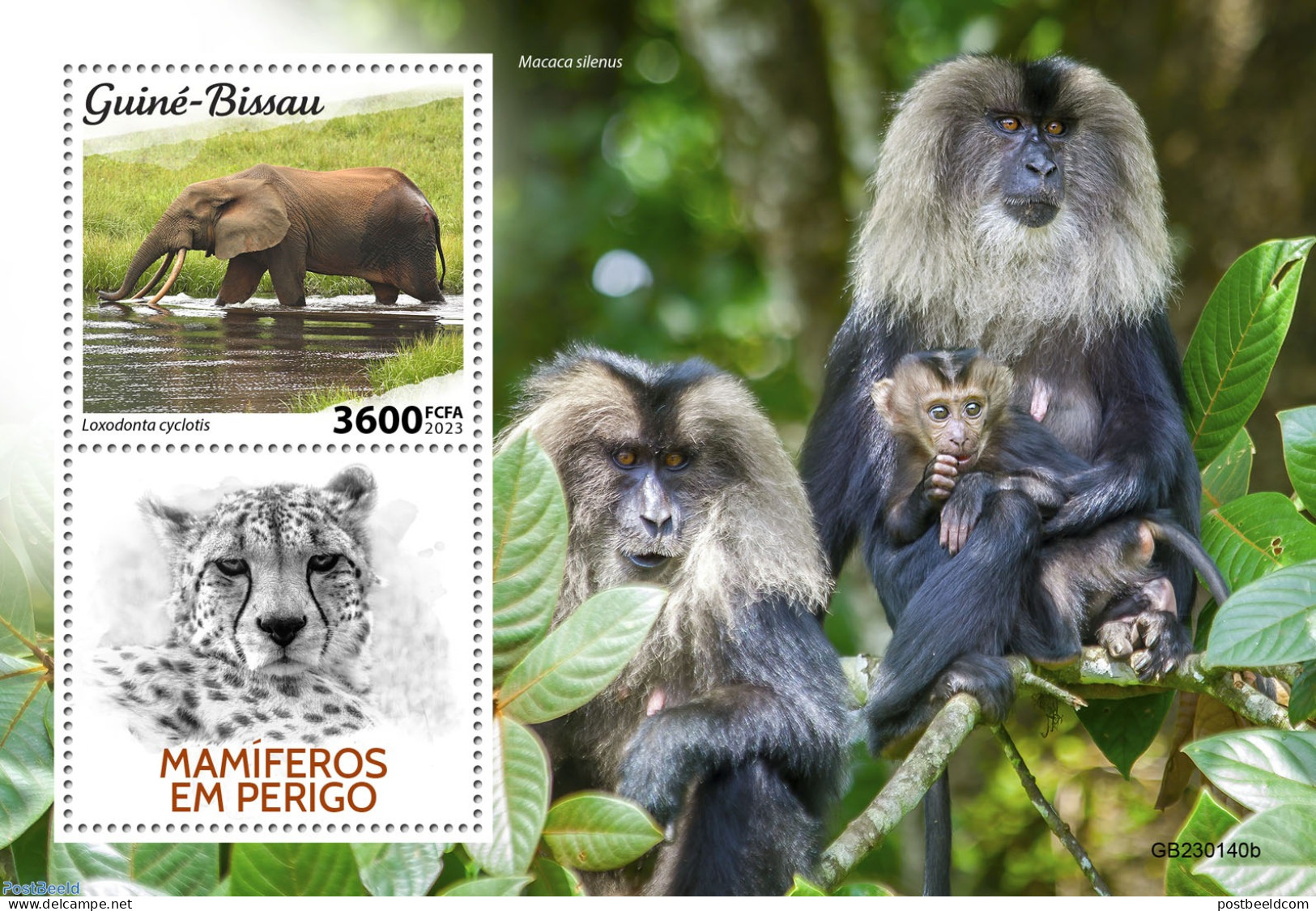 Guinea Bissau 2023 Extinct Mammals, Mint NH, Nature - Cat Family - Elephants - Monkeys - Guinea-Bissau