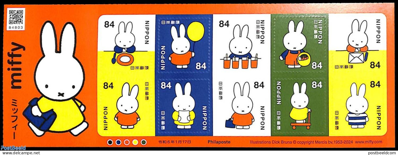 Japan 2024 Miffy M/s S-a, Mint NH, Art - Children's Books Illustrations - Dick Bruna - Ungebraucht