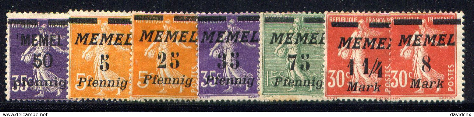 MEMEL, NO.'S 50, 56, 58, 60, 63 AND 66, MH - Europe (Other)