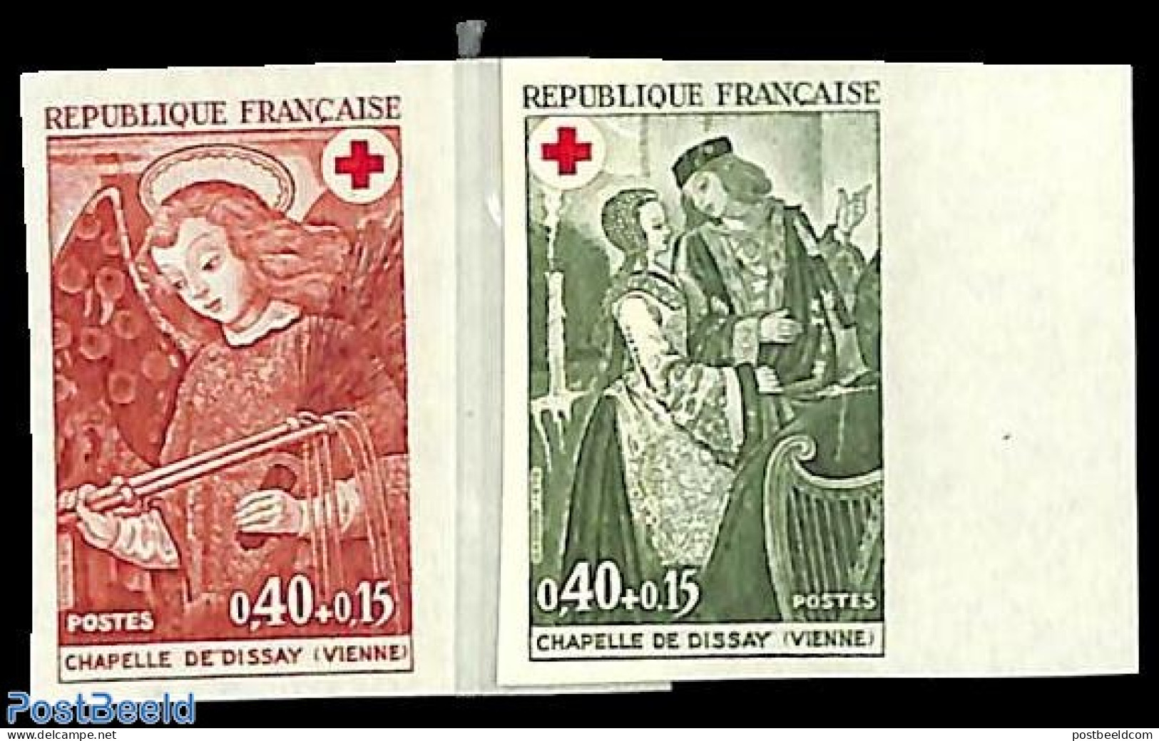 France 1970 Red Cross 2v, Imperforated, Mint NH, Health - Red Cross - Ungebraucht