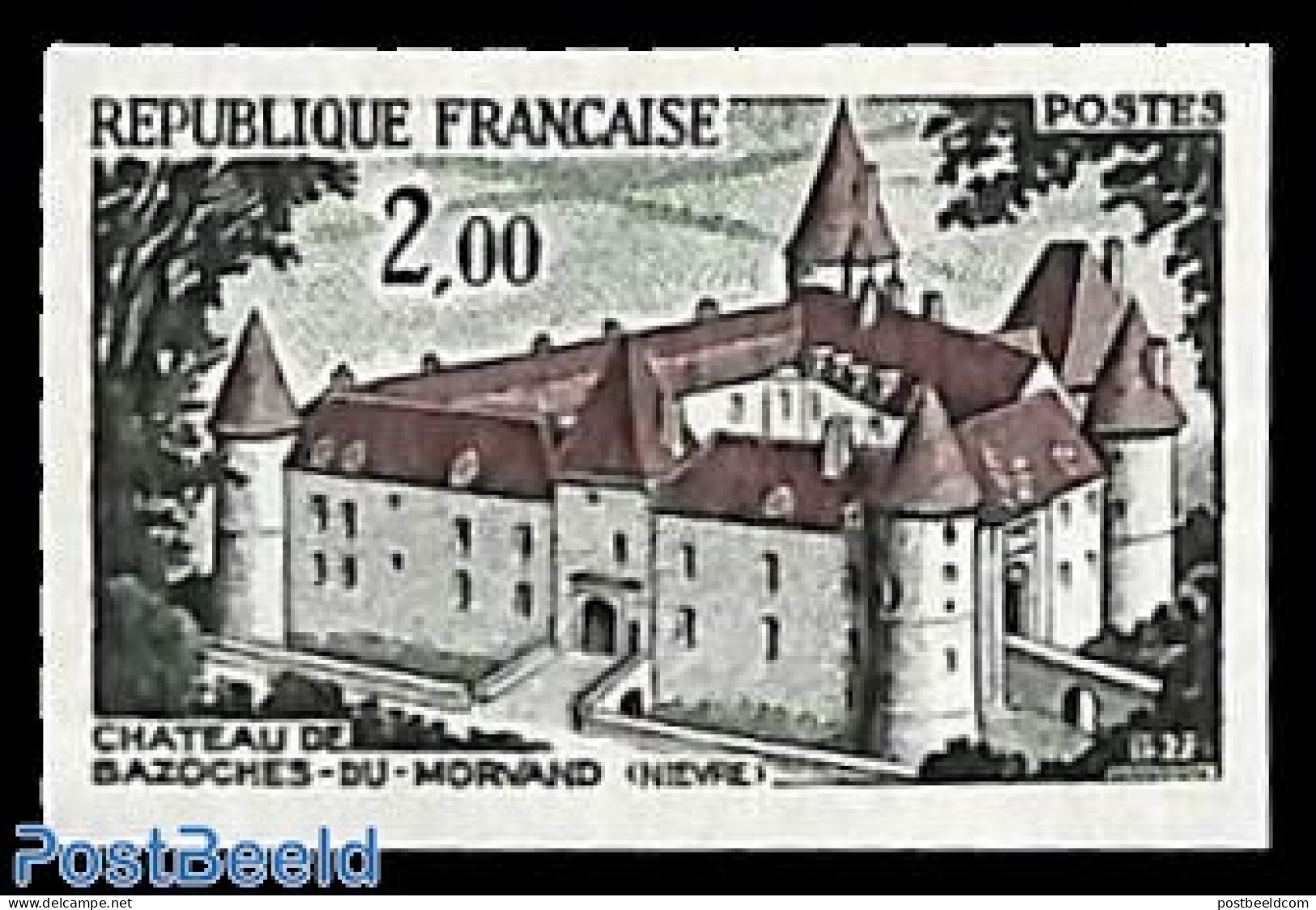 France 1972 Bazoches, Castle Of Vauban 1v, Imperforated, Mint NH, Art - Architects - Castles & Fortifications - Neufs