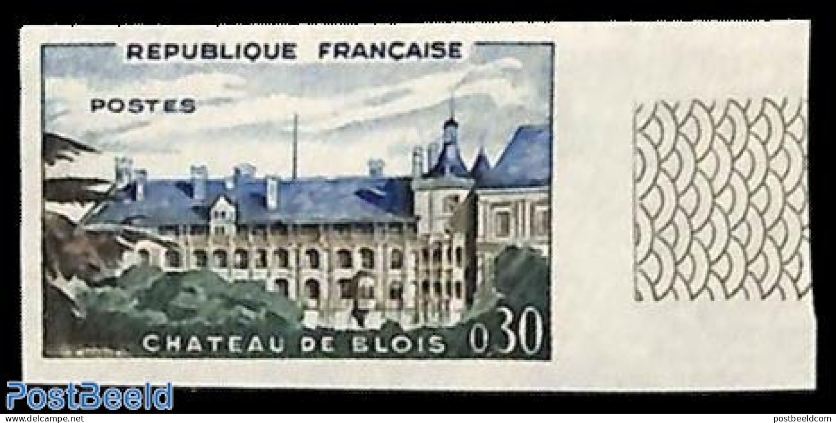 France 1960 Blois 1v, Imperforated, Mint NH, Art - Castles & Fortifications - Nuevos