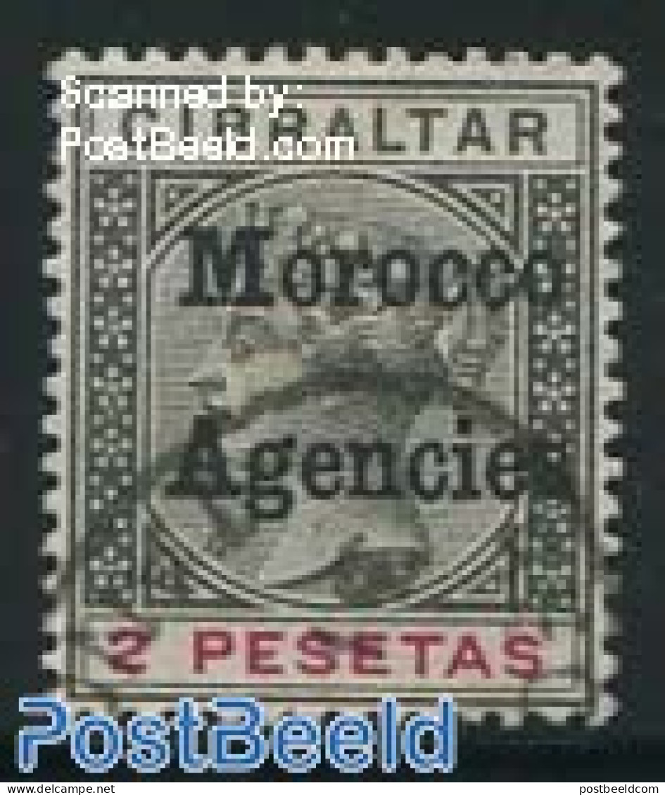 Great Britain 1898 2pta, Morocco Agencies, Stamp Out Of Set, Unused (hinged) - Ongebruikt